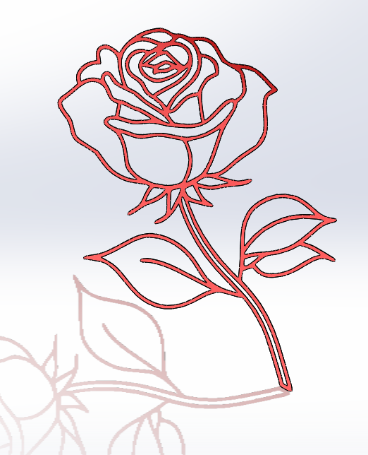 3D Printed Rose – Elegant Decorative Flower