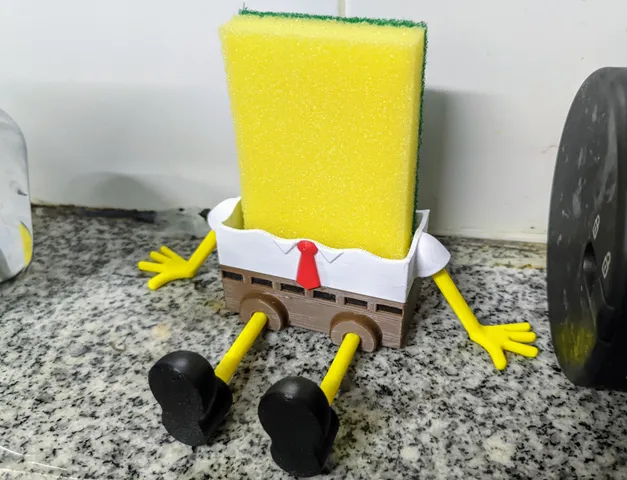 Sponge Bob Dishwashing Sponge Holder (Multicolor No MMU)