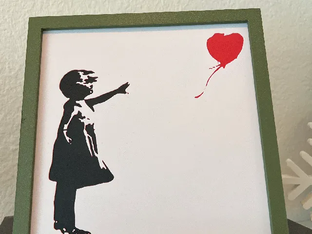 Banksy "Mädchen mit Ballon" Hueforge