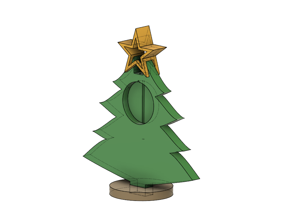 Glowing christmas tree