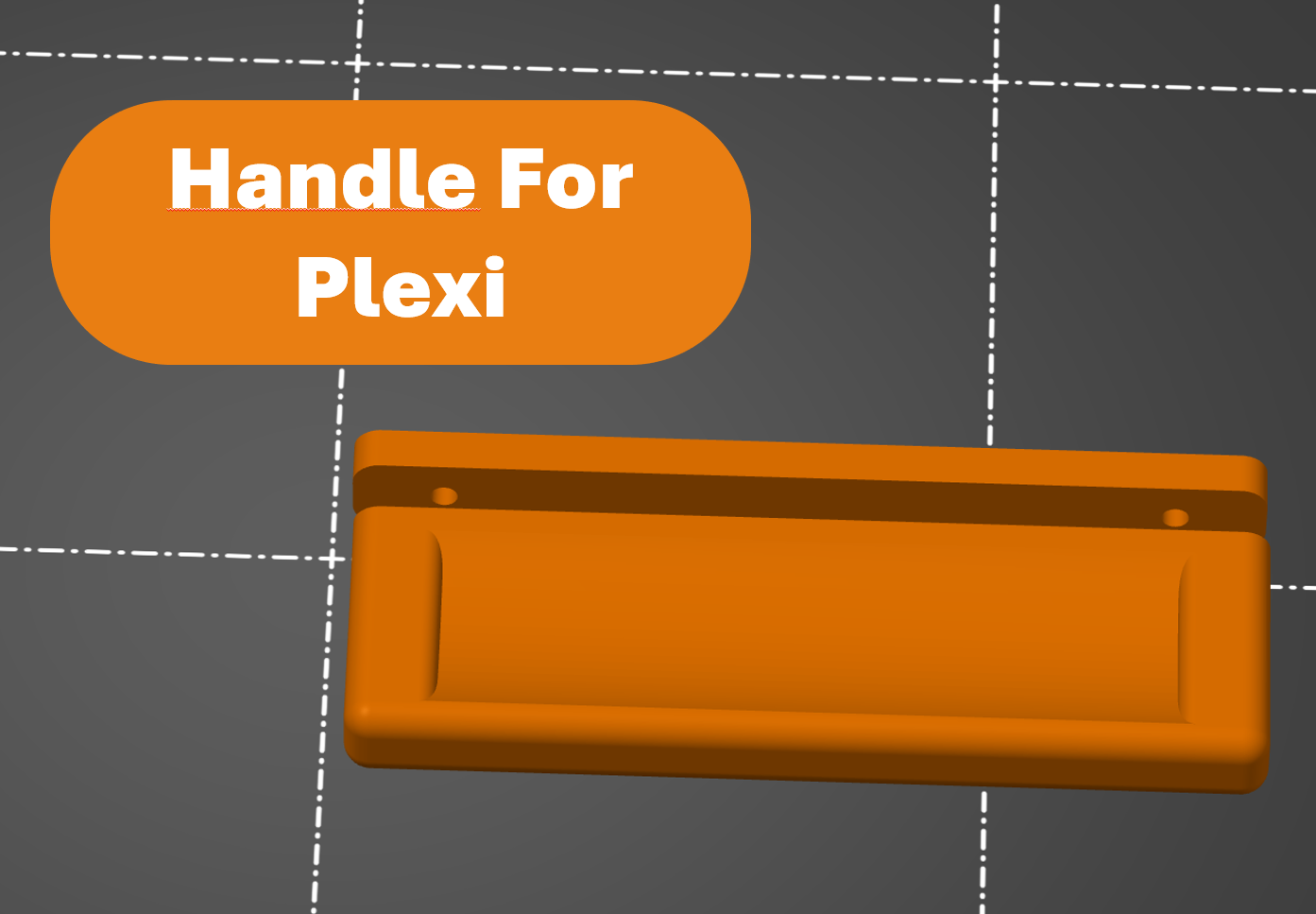 Handle for plexiglass door