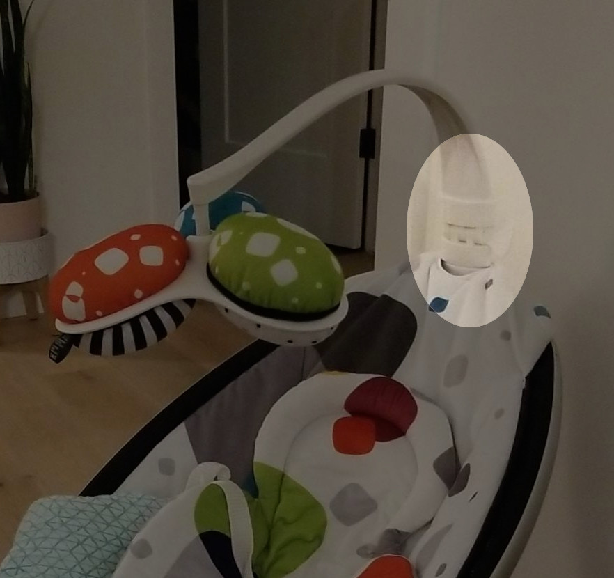 Adjustable adapter for the arm on a mamaRoo Baby Rocker by Jefficus