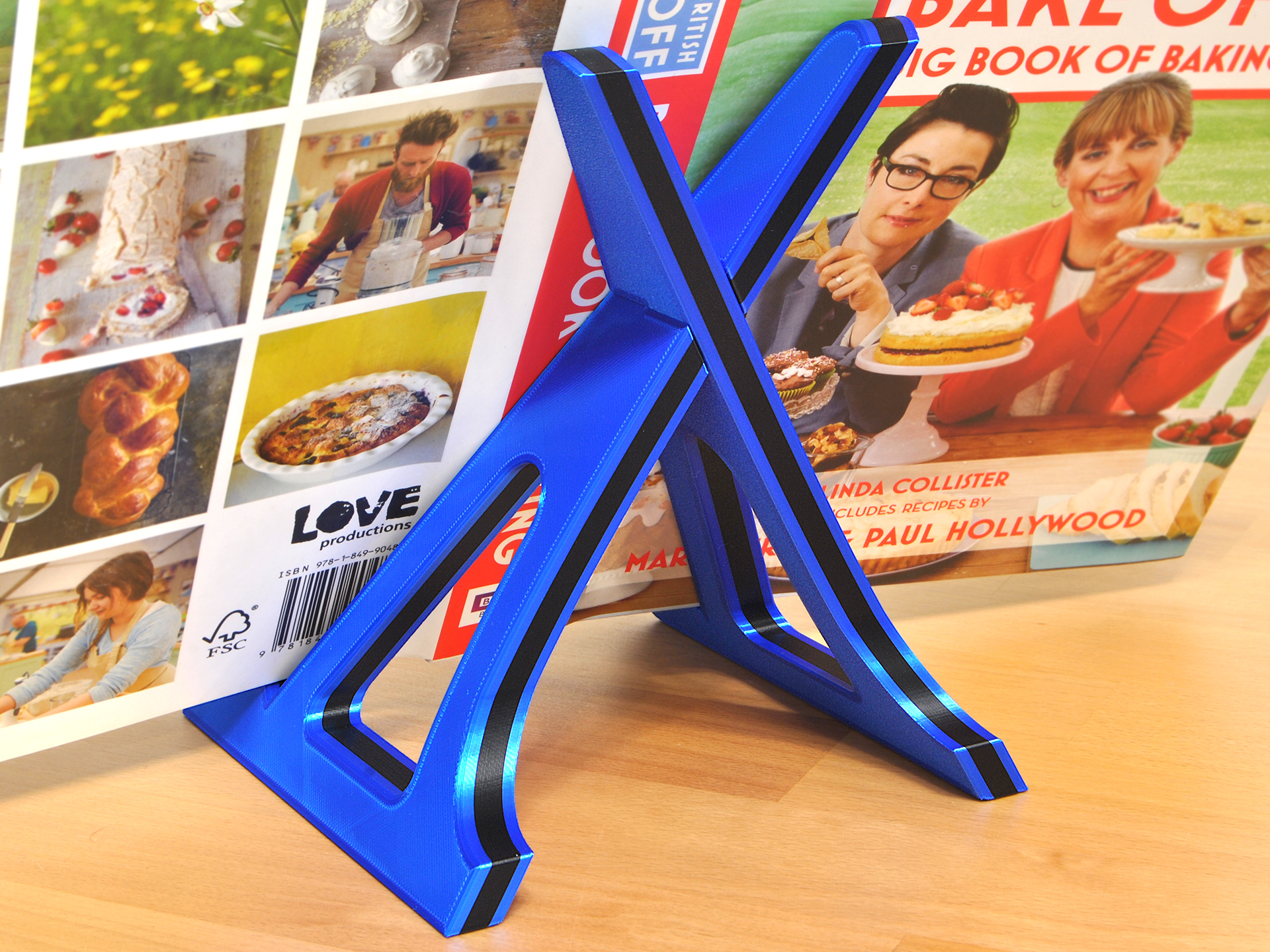 Elegant Book Stand - Extended Rear 3D model thumbnail