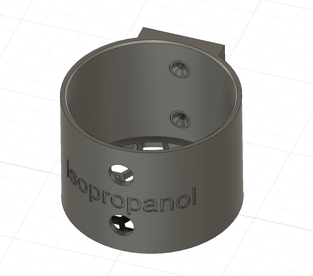 Wall mount for IPA spray bottle