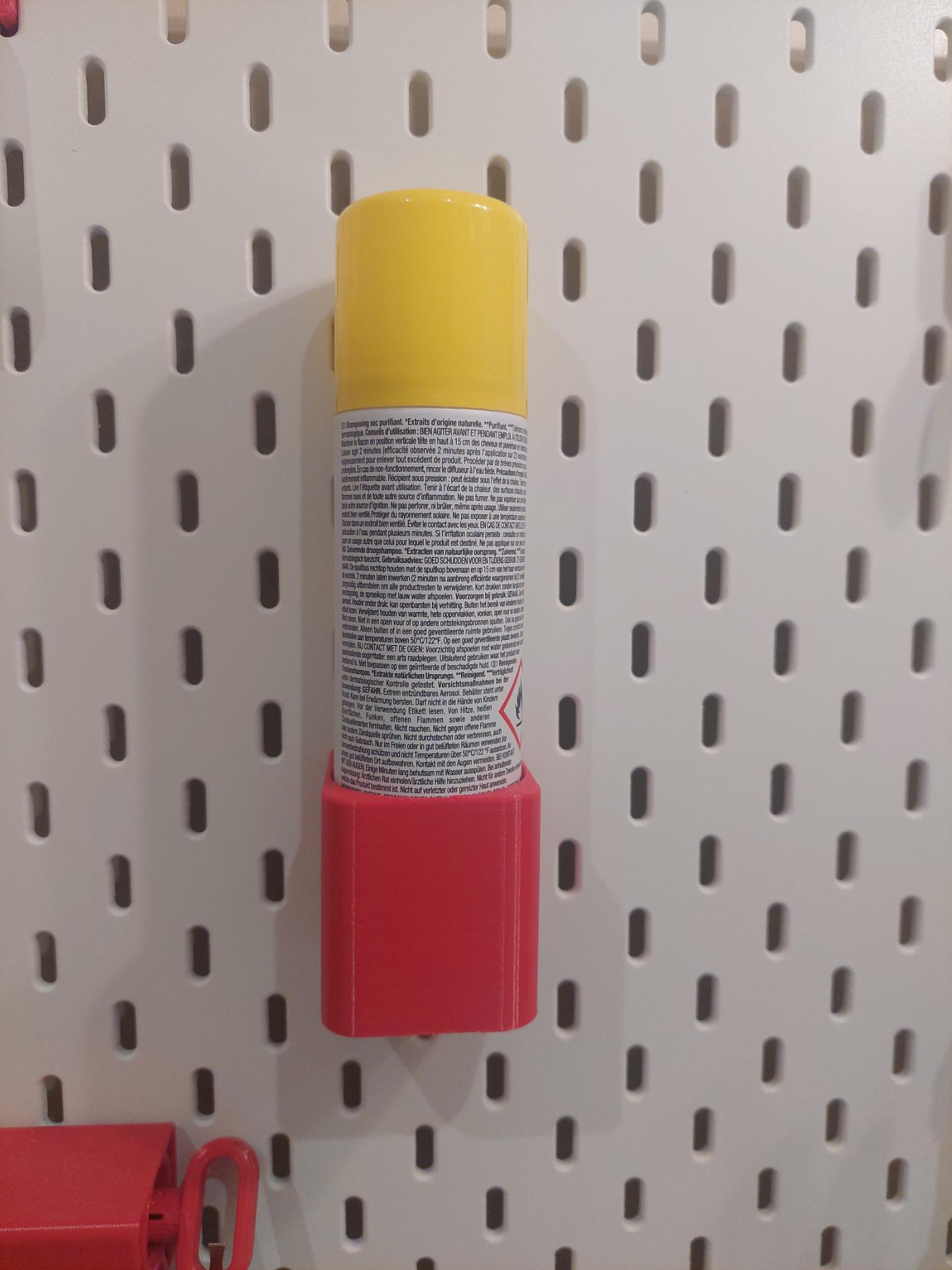 Ikea skadis wall mount / holder for 45mm diameter can / cylinder