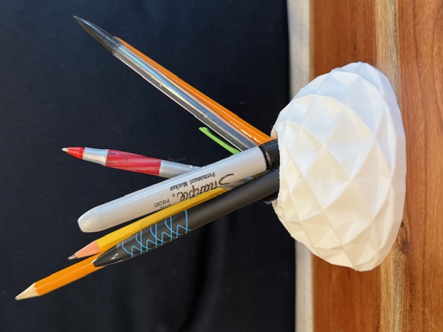 geometric pen holder