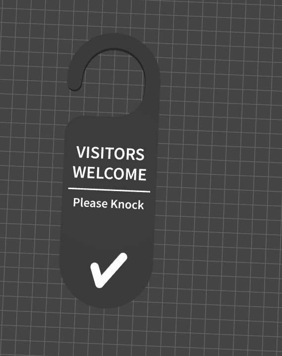 Door Hanger ''VISITORS WELCOME''
