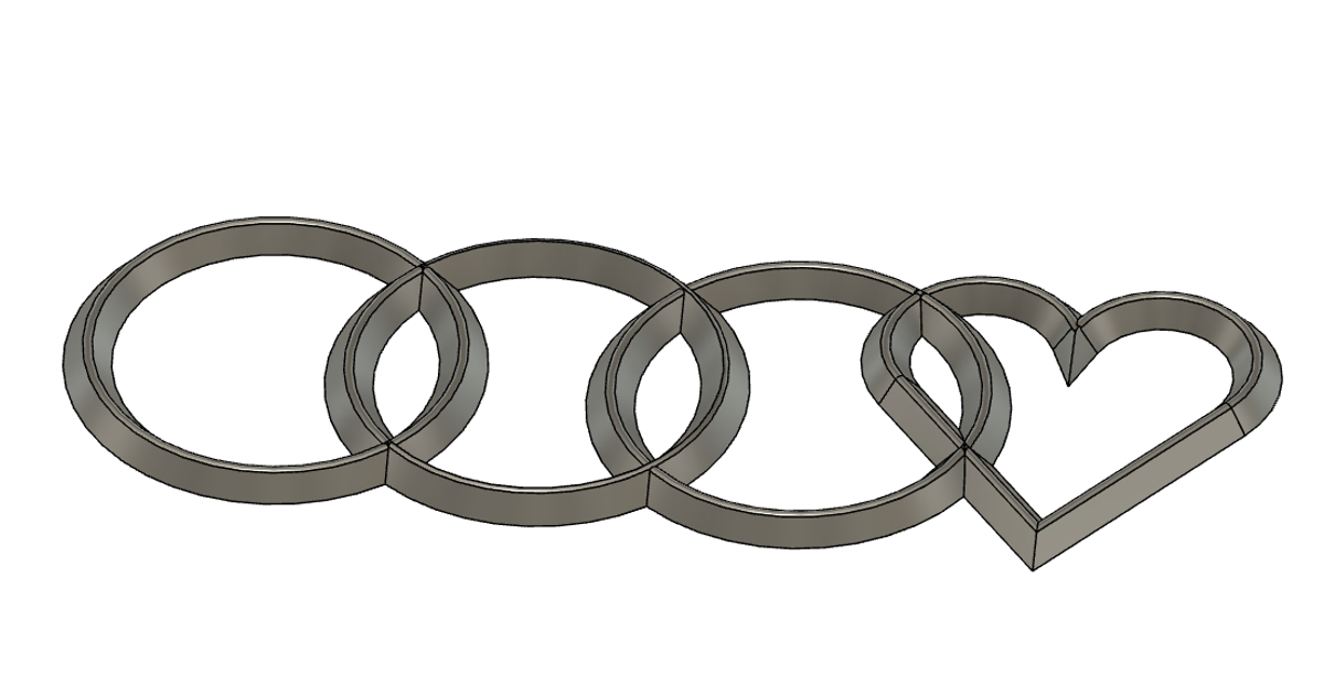 Audi Logo by Obecovský | Download free STL model | Printables.com