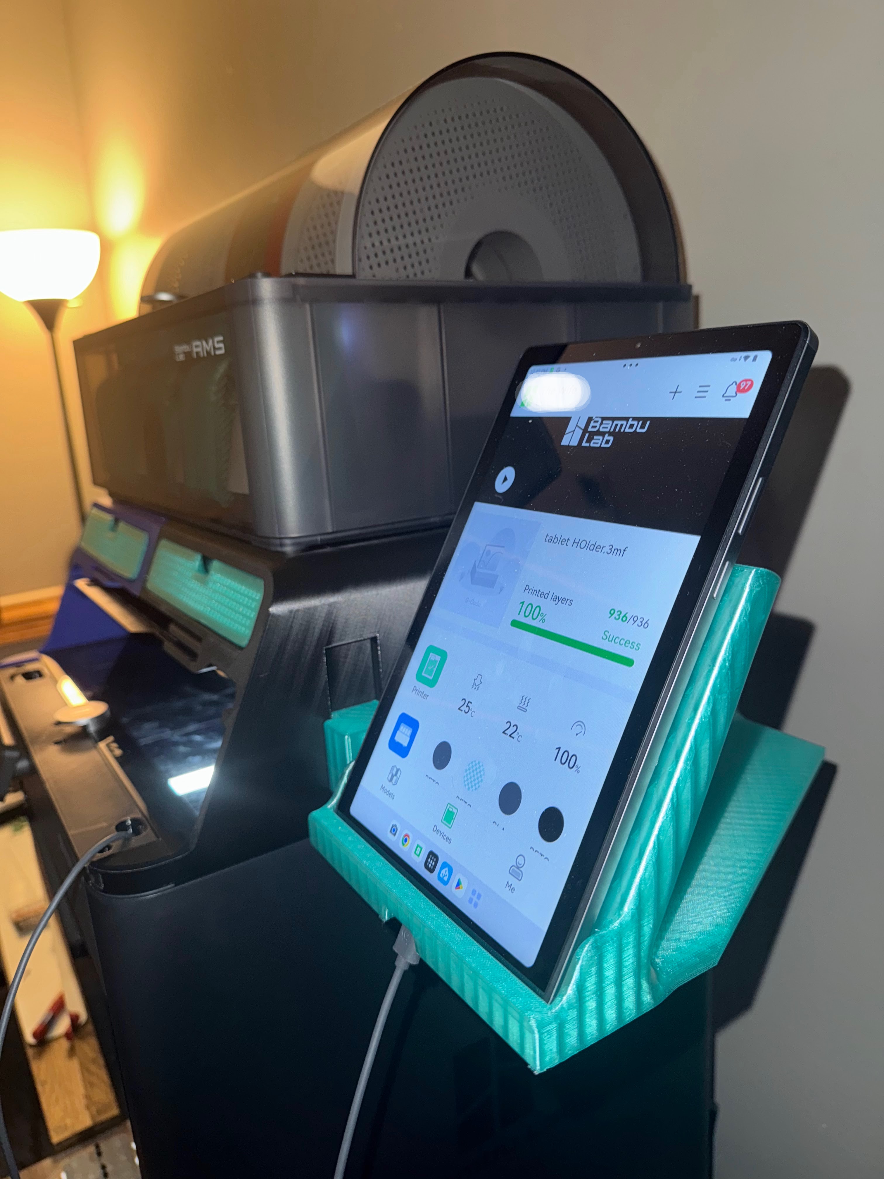 Tablet Holder for AMS Riser v2