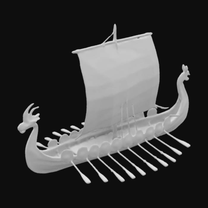 Miniatura 2 do modelo 3D viking longship v2