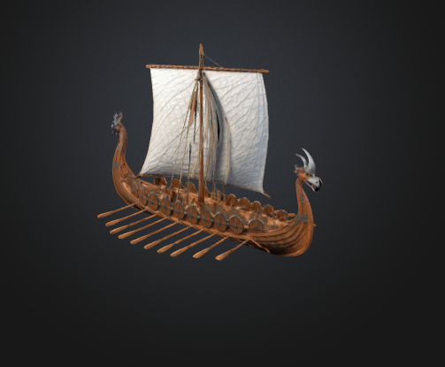 Miniatura 3 do modelo 3D viking longship v2
