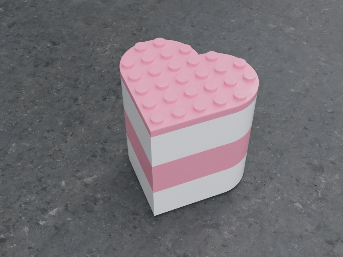 Miniatura 3 do modelo 3D Lego Heart Box Stackable