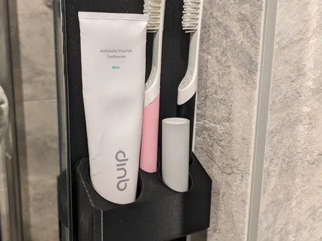 Dual quip toothbrush station