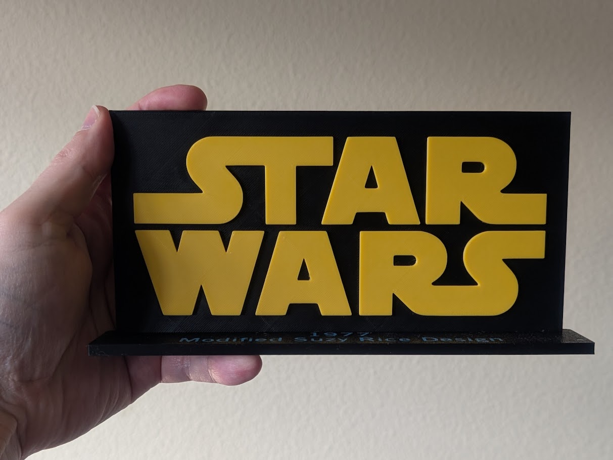 1977 Star Wars Finalized Logo + Stand