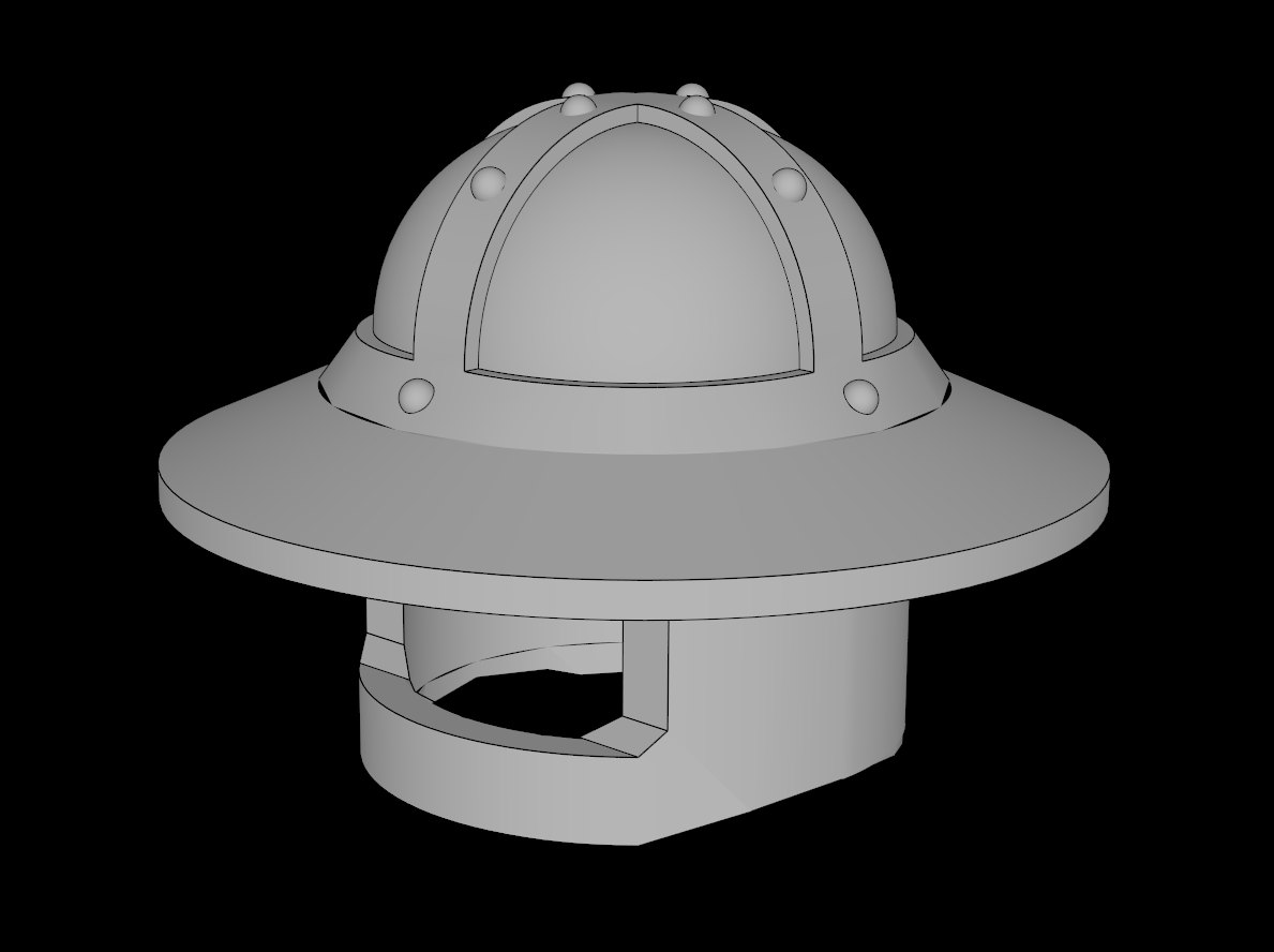 Lego Compatible (30273.dat) Minifig Helmet with Chinstrap and Wide Brim