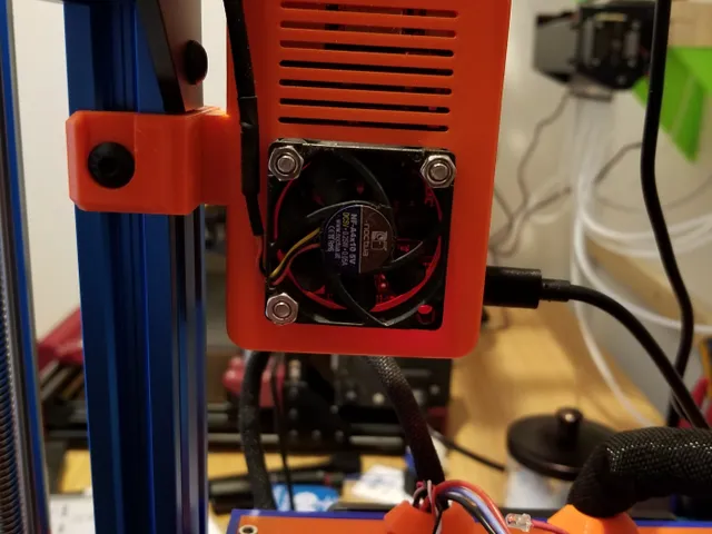 Raspberry Pi 4 case for 40mm fan with mount for bear frame (2040) #2