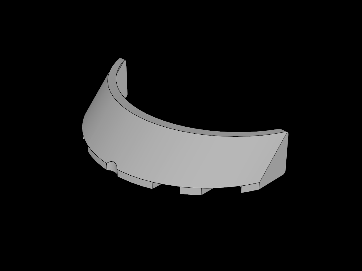Lego Compatible (62360.dat) Windscreen  3 x  6 x  1 Curved