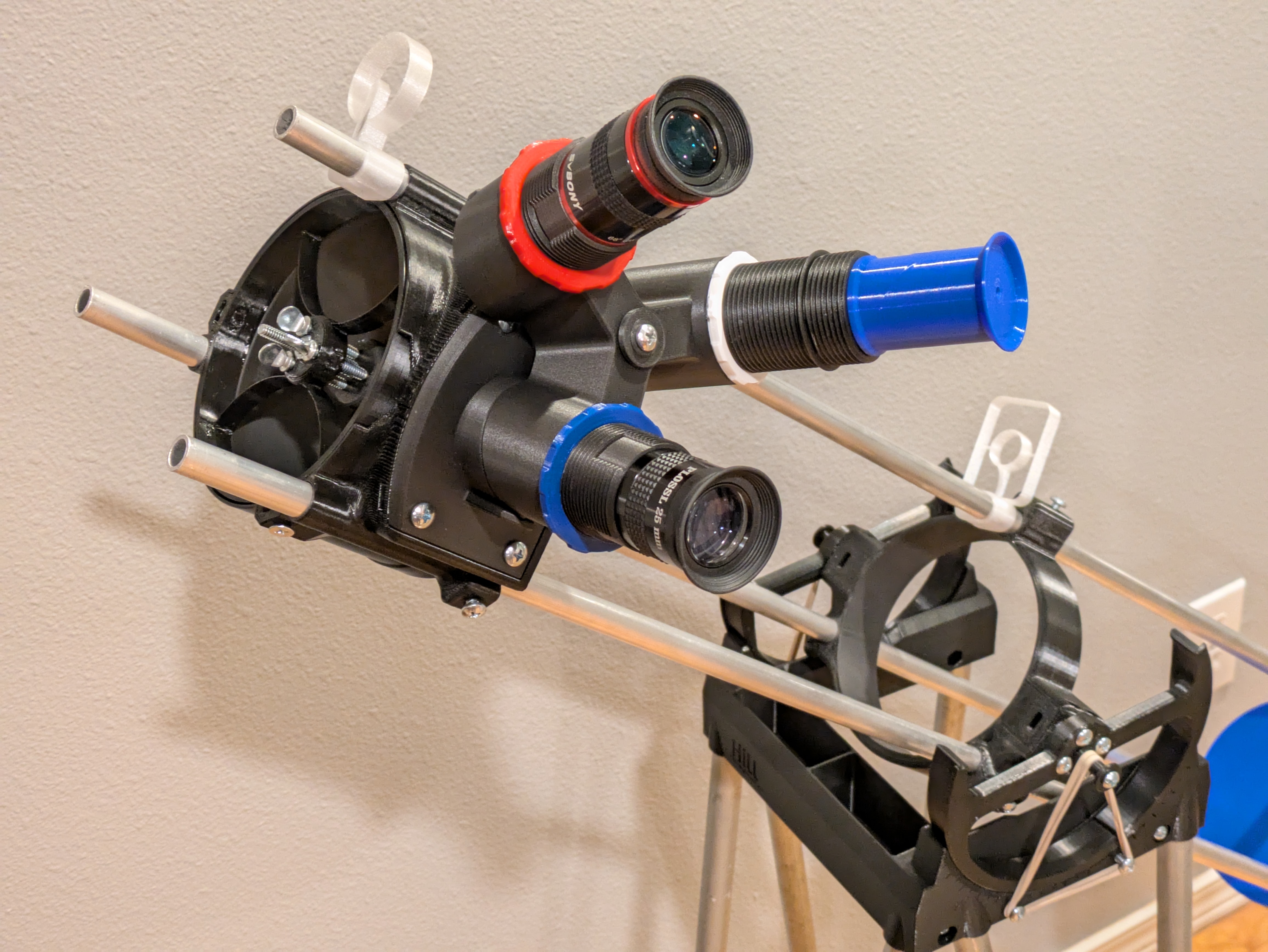 Eyepiece Turret for the Hadley Telescope - Find your target and zoom in seconds. 3D model thumbnail
