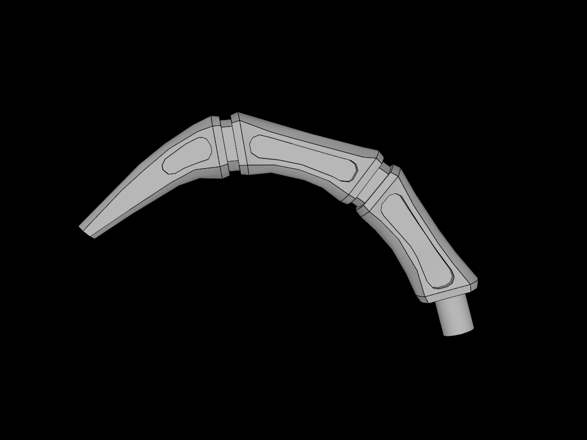 Lego Compatible (15064.dat) Animal Leg Segmented with Bar  0.5L