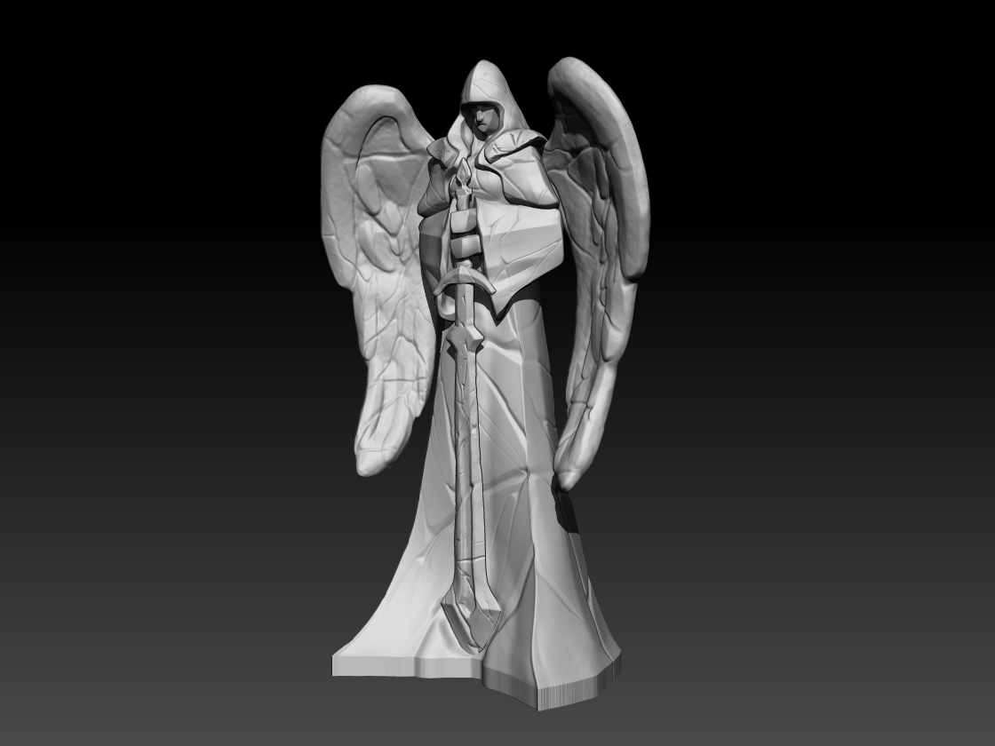 Angel statue with a sword