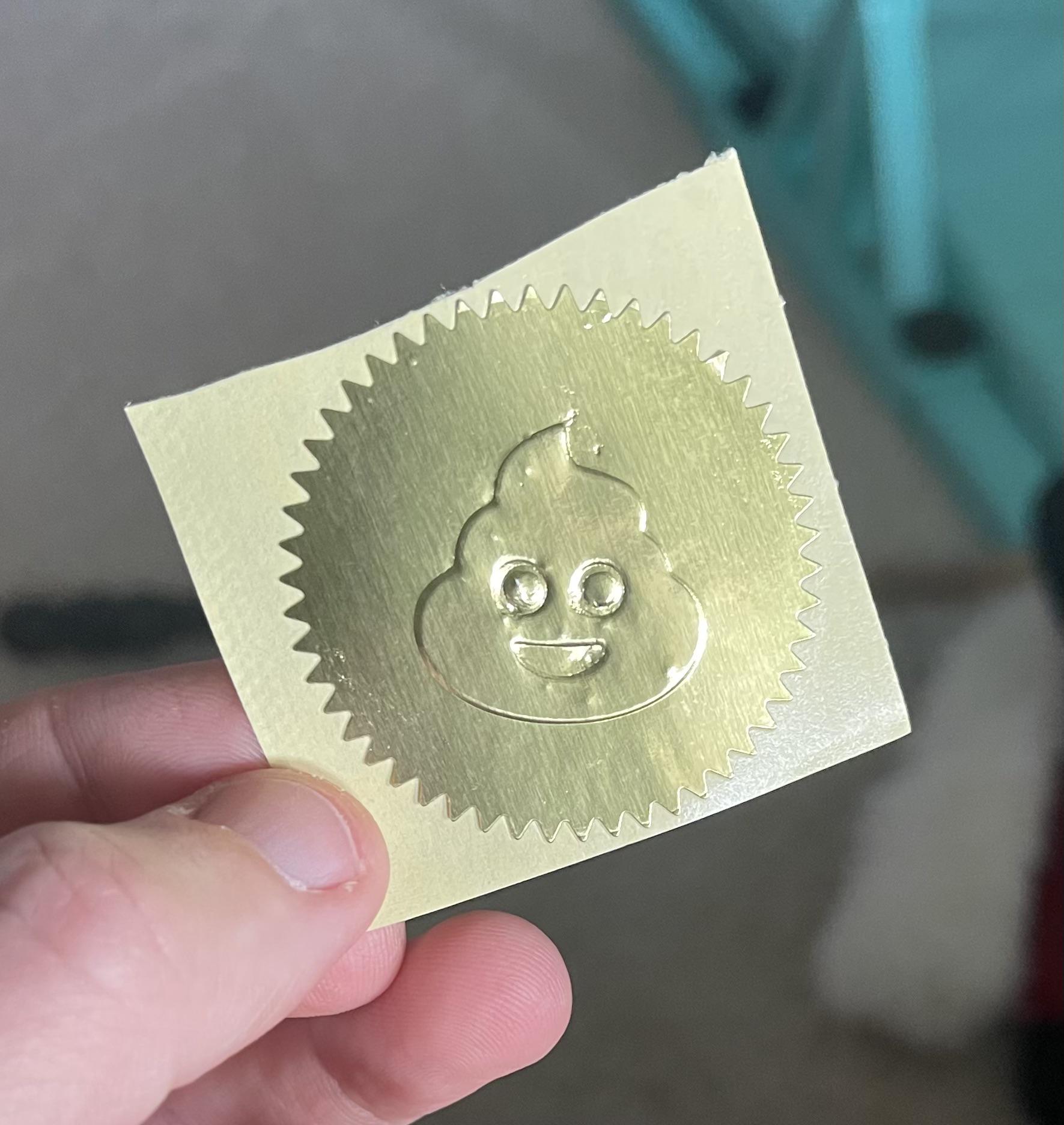 Embossing die - poop emoji