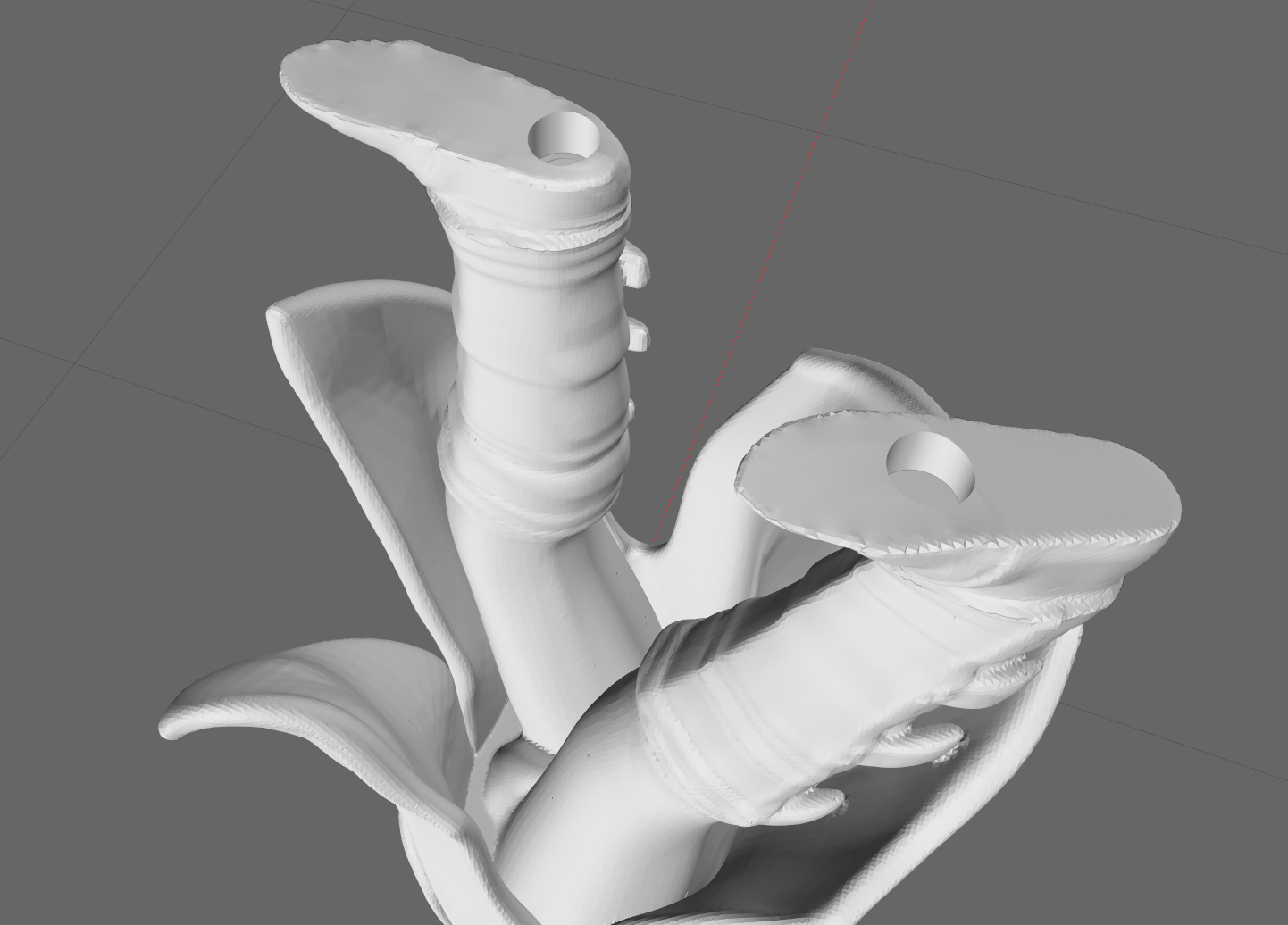 slightly bigger peg holes for base
