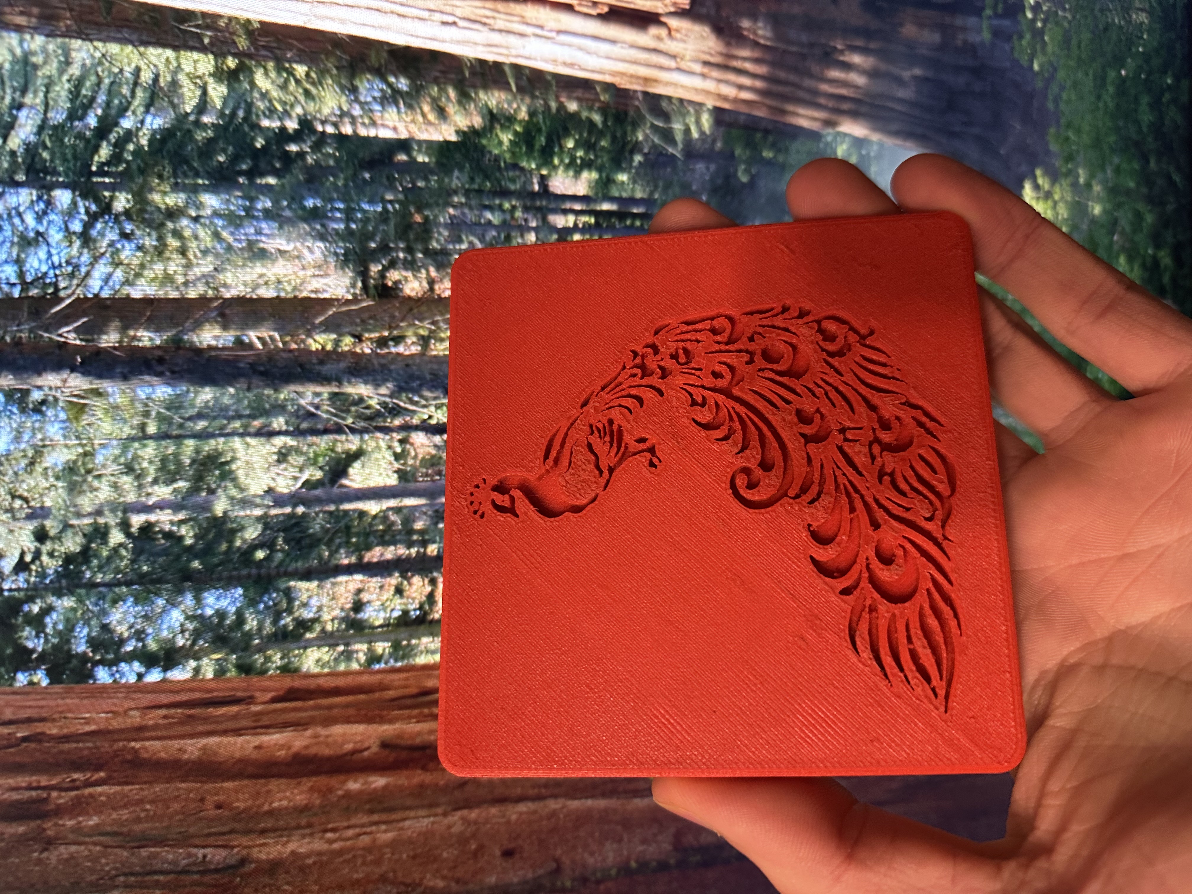 Peacock coaster