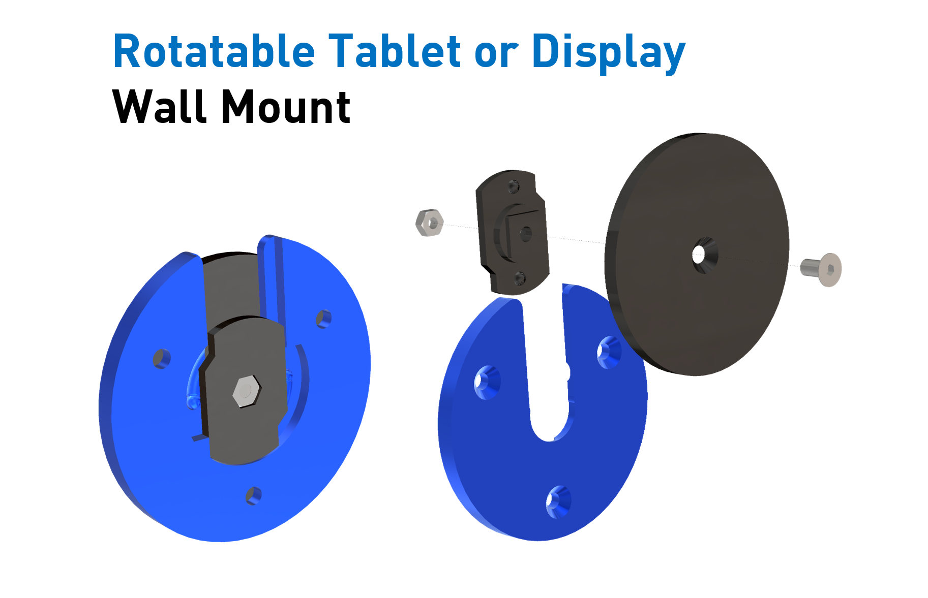Rotatable tablet wall mount