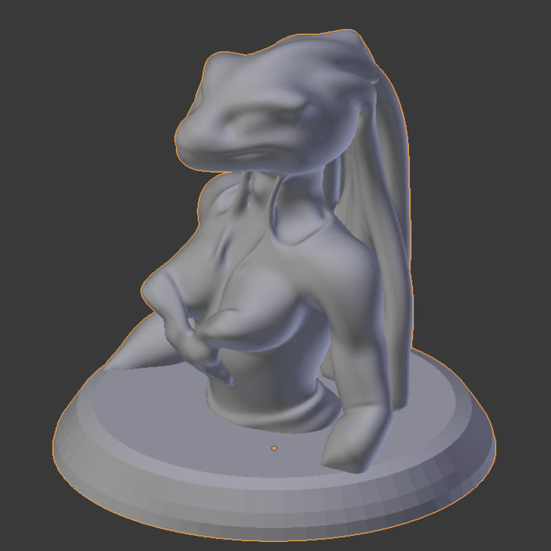 DnD 28mm Miniature Female Reptile FDM suportless Quads