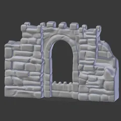 D&D Castle Wall Rough Stone QUADS Terrain