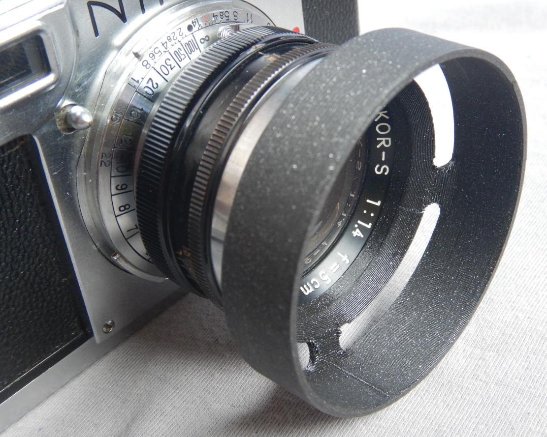 Nikon Gegenlichtblende gelocht 5cm f1,4 Messsucher oder Leica ; Lens hood 5cm f1.4 rangefinder Gewinde M43 x 0,5