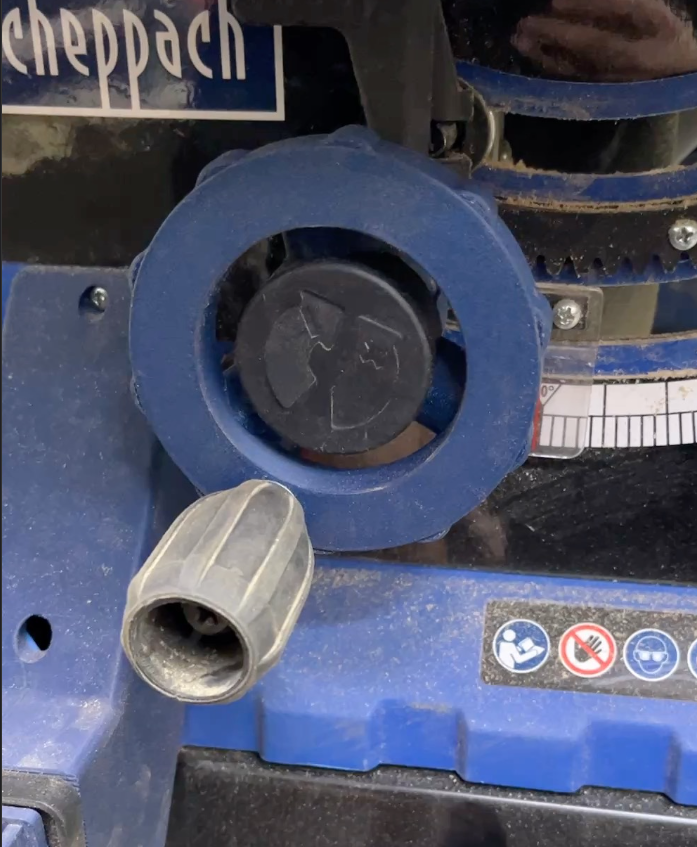 Height and tilt adjusting knob for tablesaw Sheppah HS-105