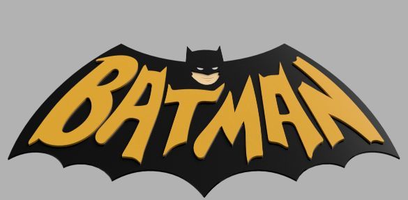 Miniatura 2 do modelo 3D '66 Batman Logo