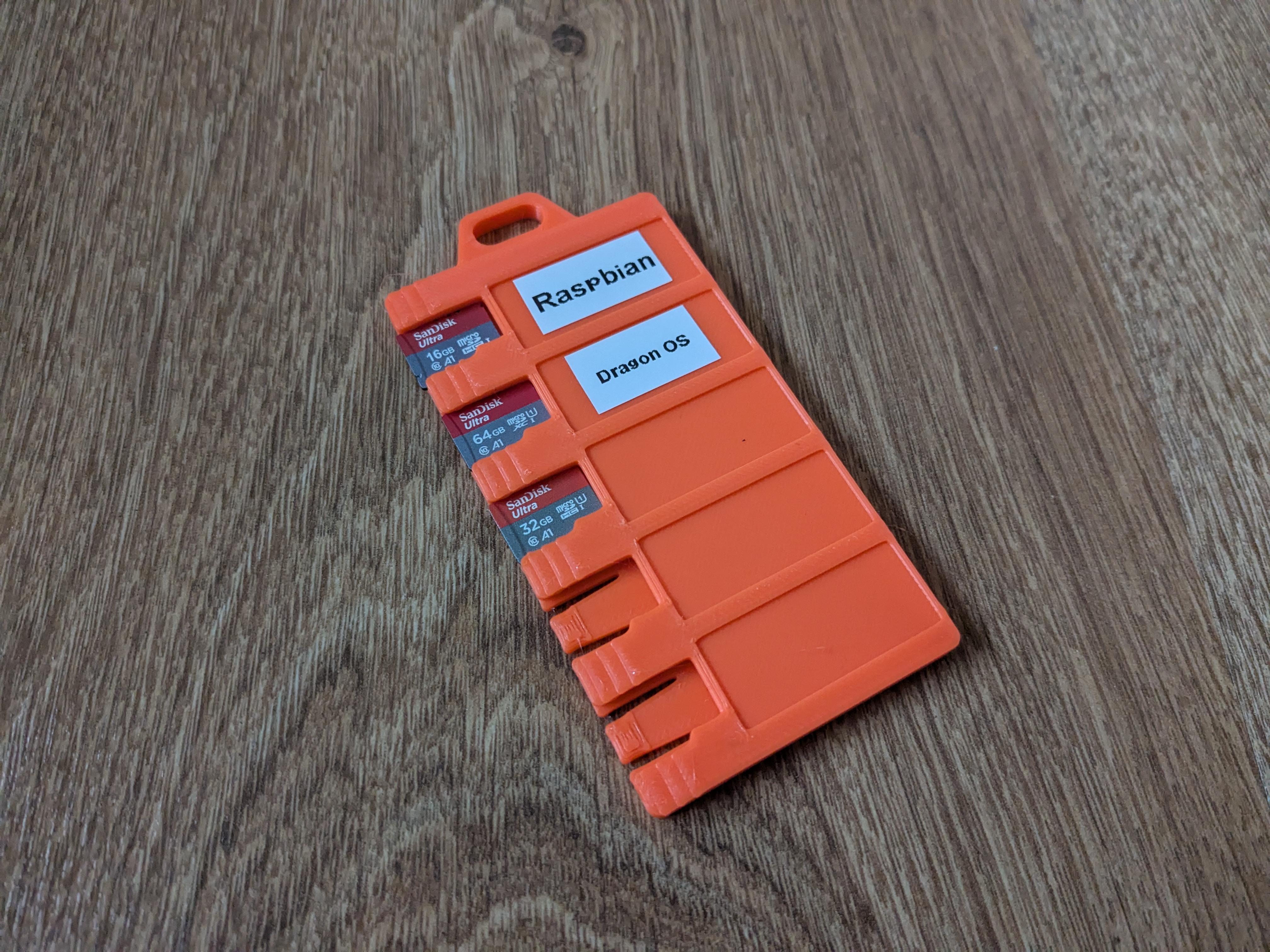 Micro sd card holder - Dymo labels