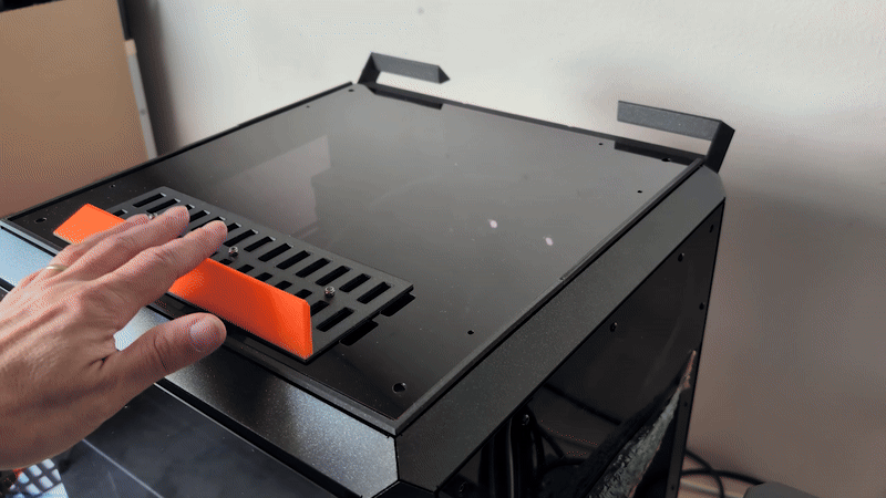 Prusa Core One top cover mod - handle and holder version 2