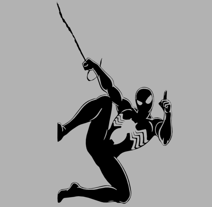 Spider-Man Black Suit Venom Wall Art