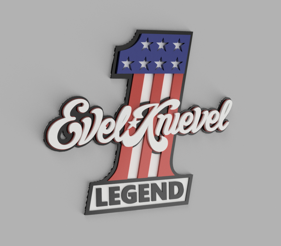 Evel Knievel 3D Logo