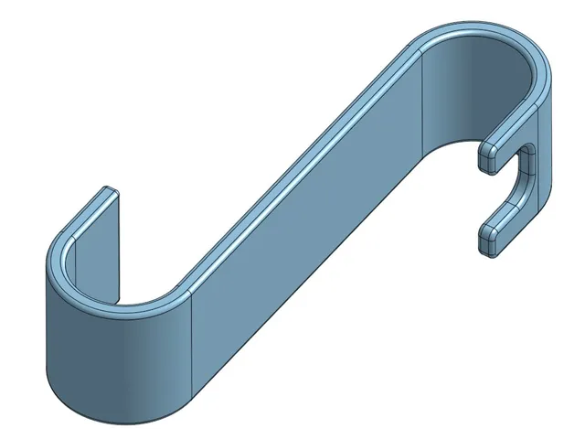 Simple hook for towels or a hair dryer
