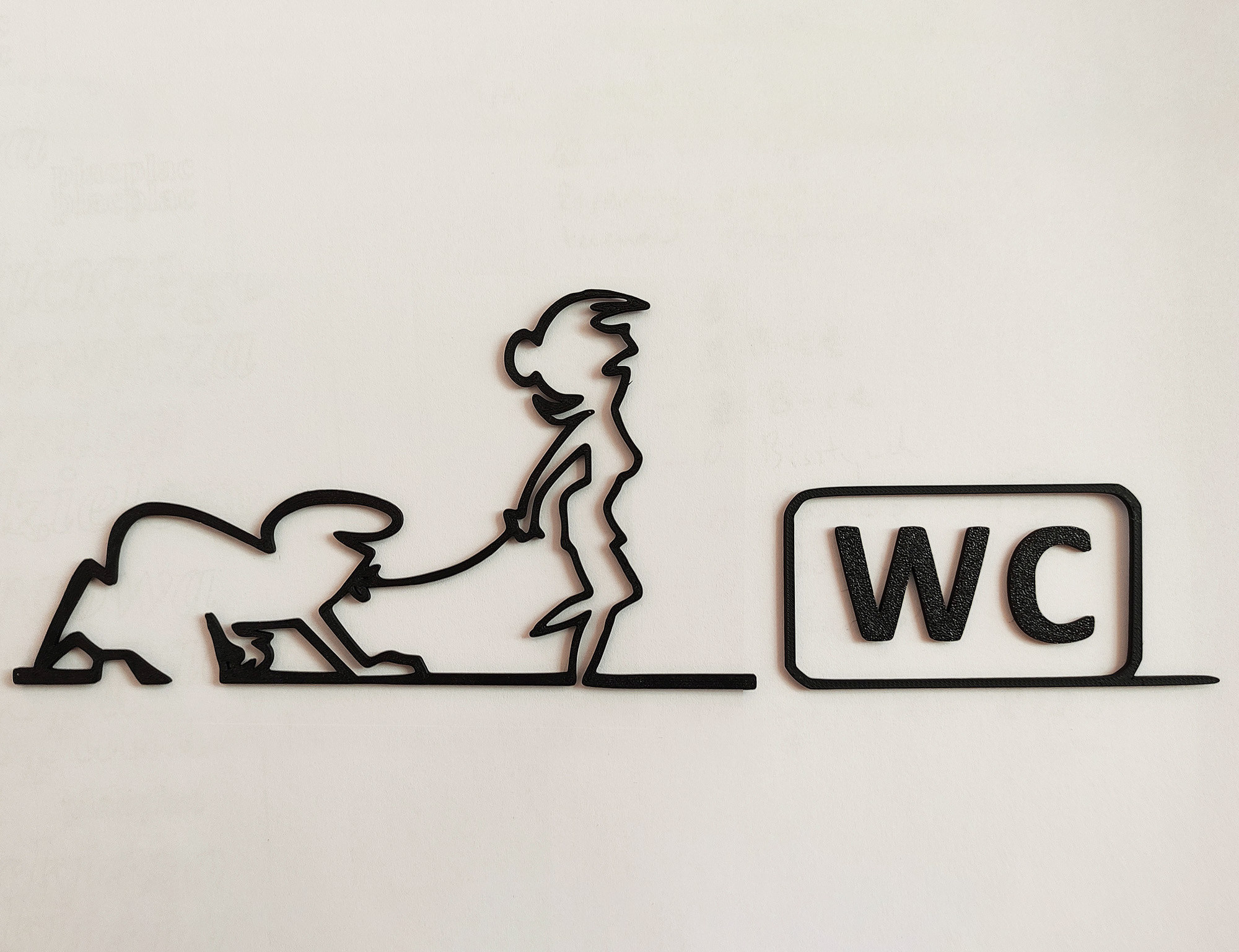 WC door hanger from the iconic cartoon "La Linea" Balum Balum.
