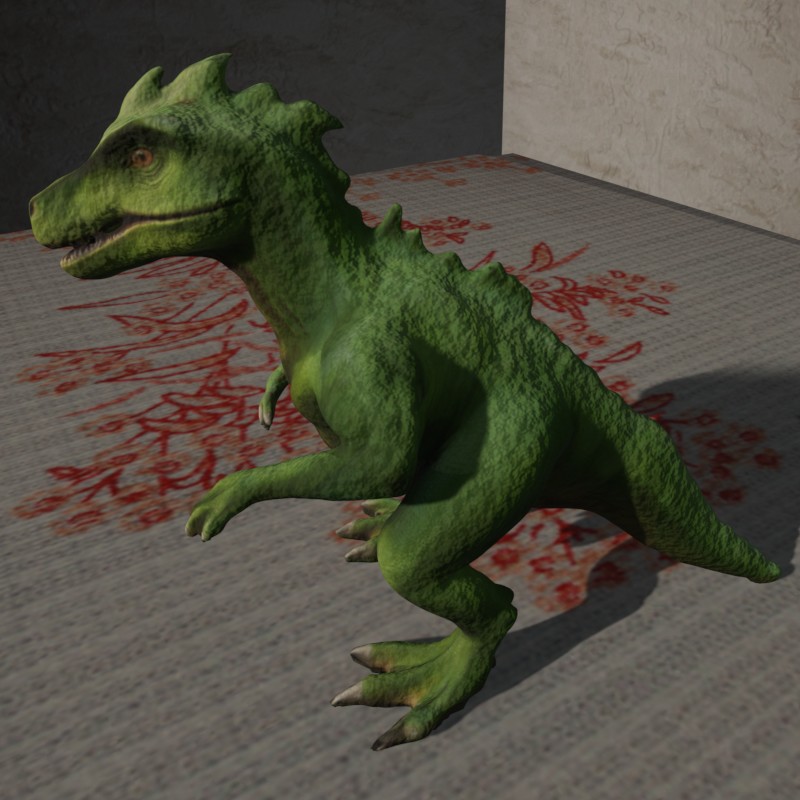 Naturell Realistic DINO Clean Quads Mesh OBJ
