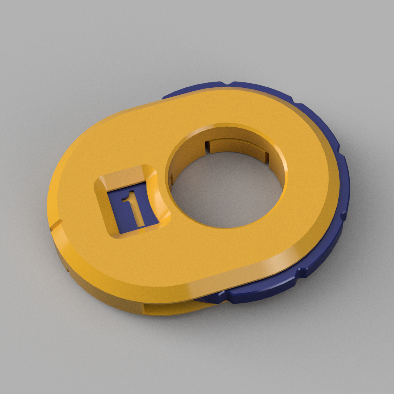 Slim Single Clicky Counter 3D model thumbnail