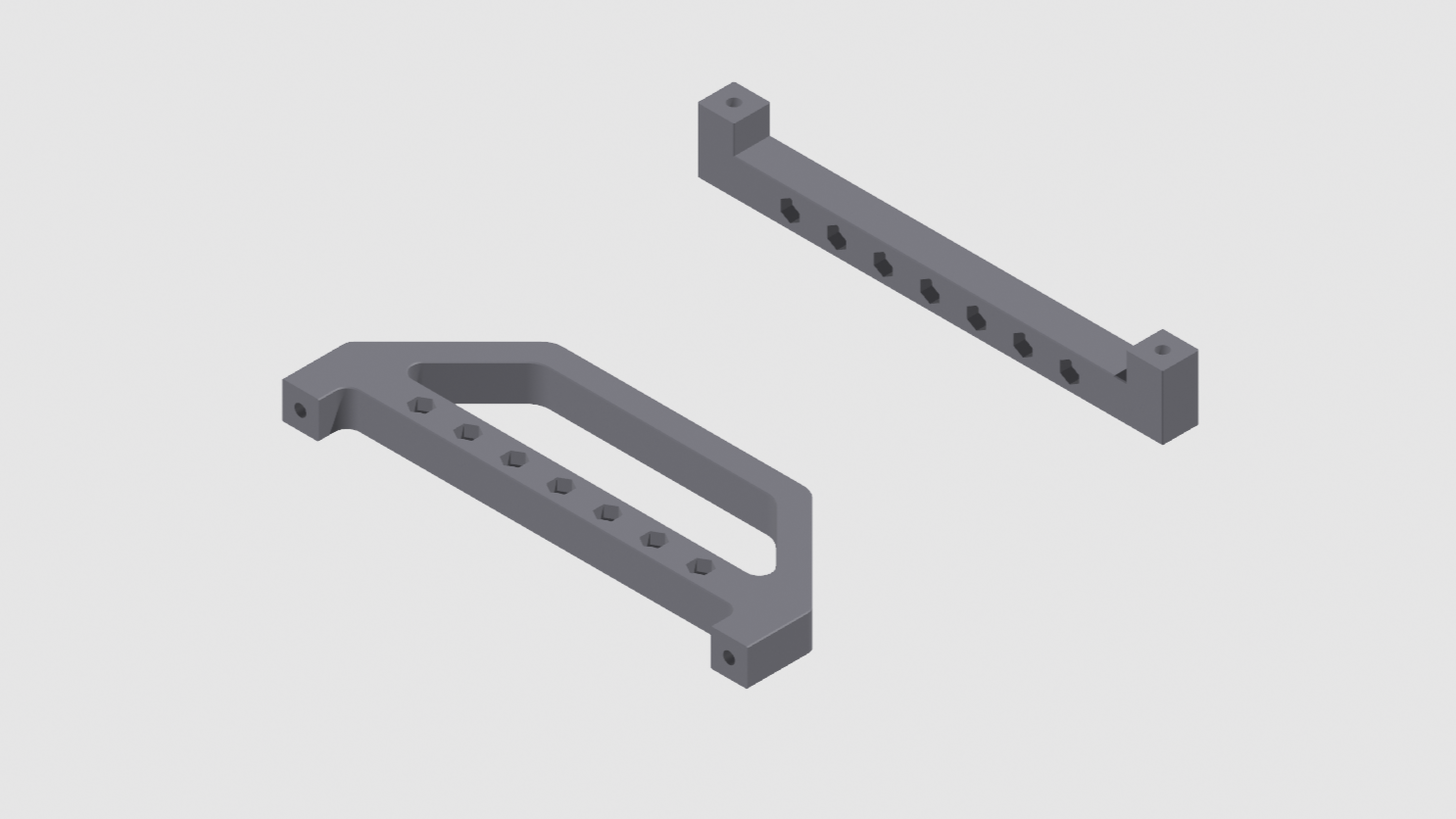 3D printable rack - Handles and Footer for Printable Skadis Mount