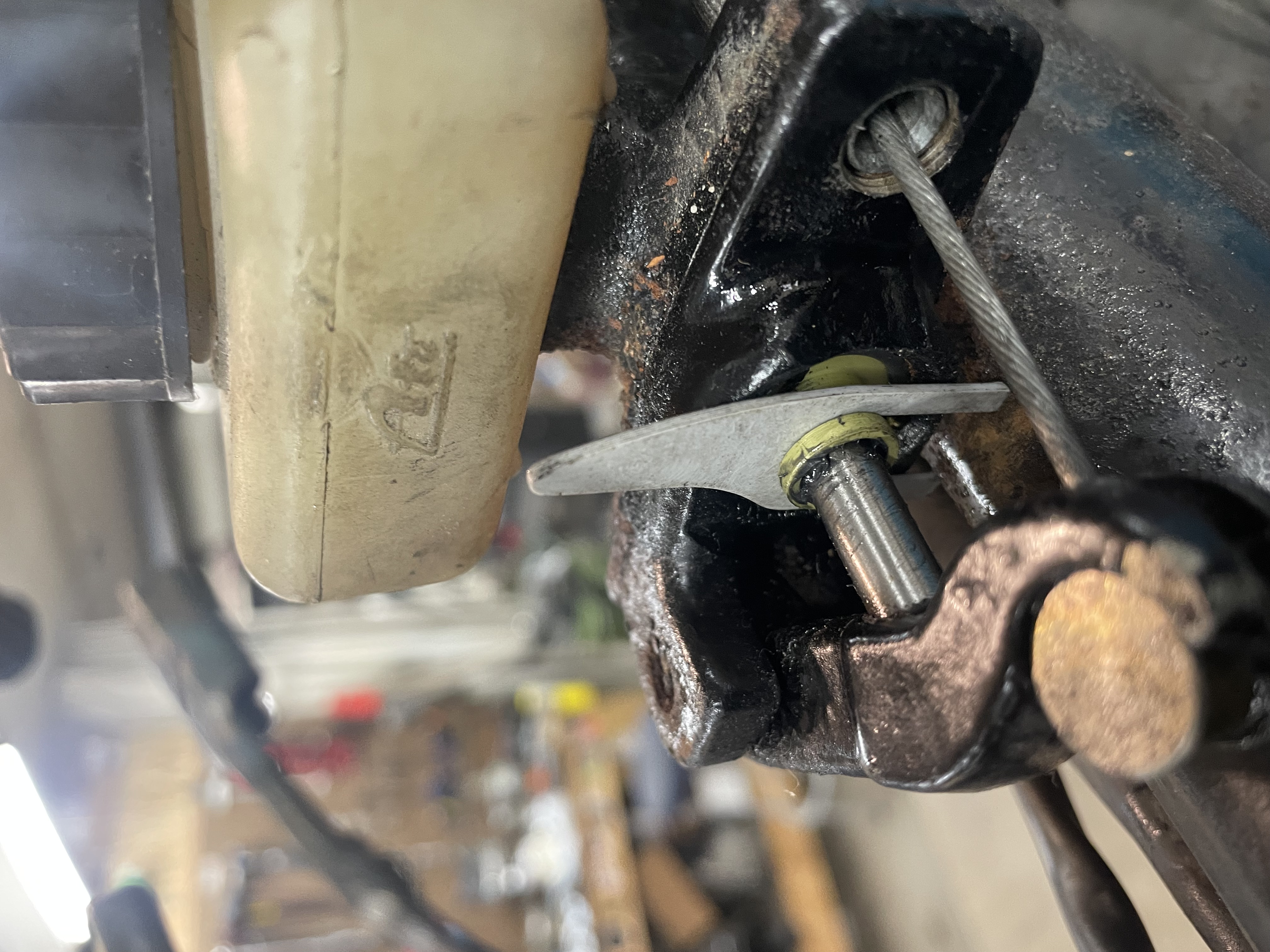 BMW Airhead Under the tank Master Cylinder Brake Cable Adjustment Feeler Gauge