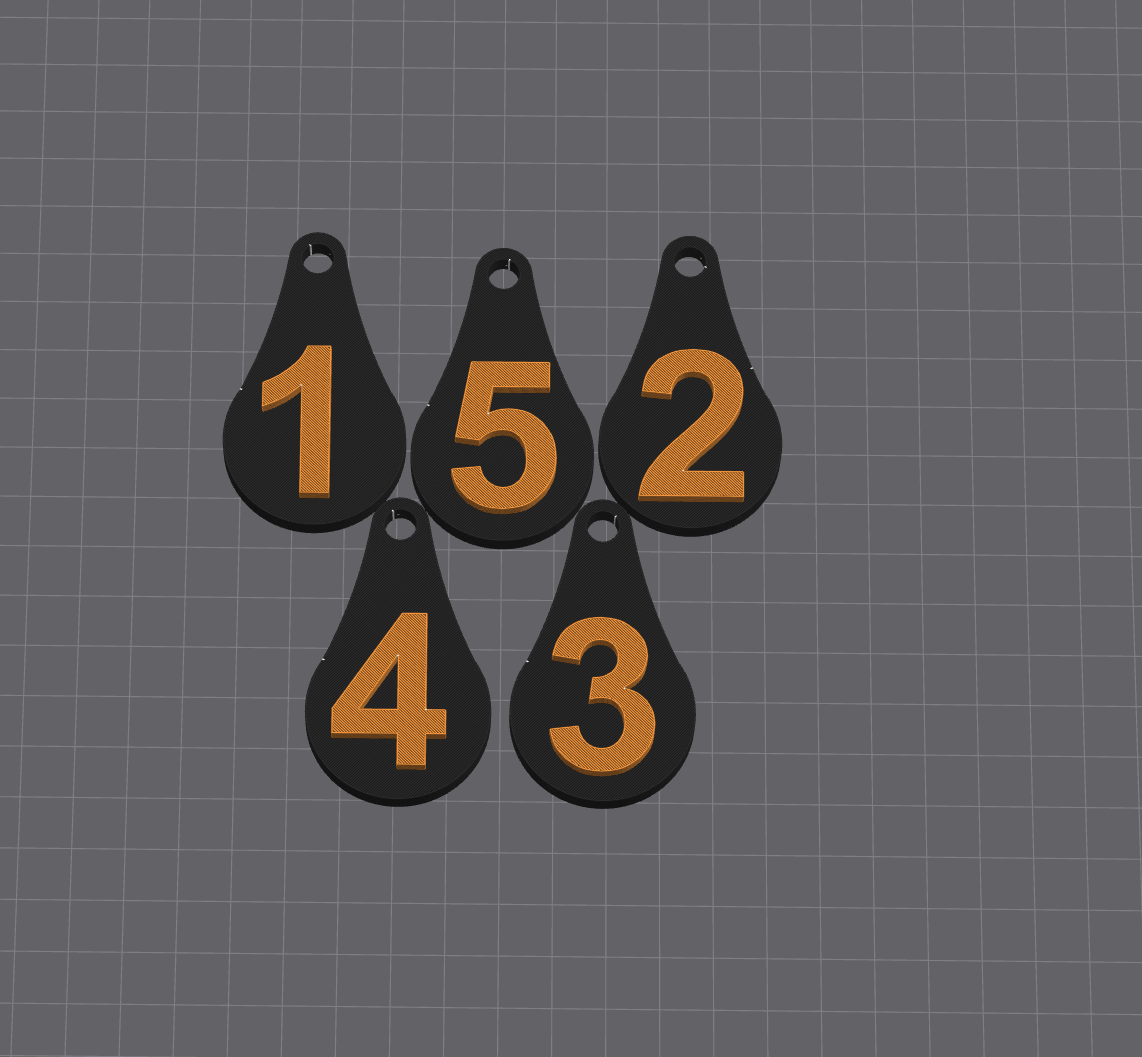 Number Keychain