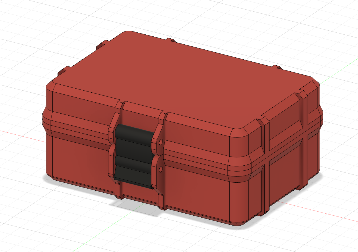 Miniatura 2 do modelo 3D Rugged Box (Parametric) Single Latch Two Hinges