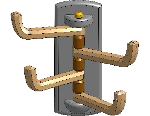 Rotating adhesive hook