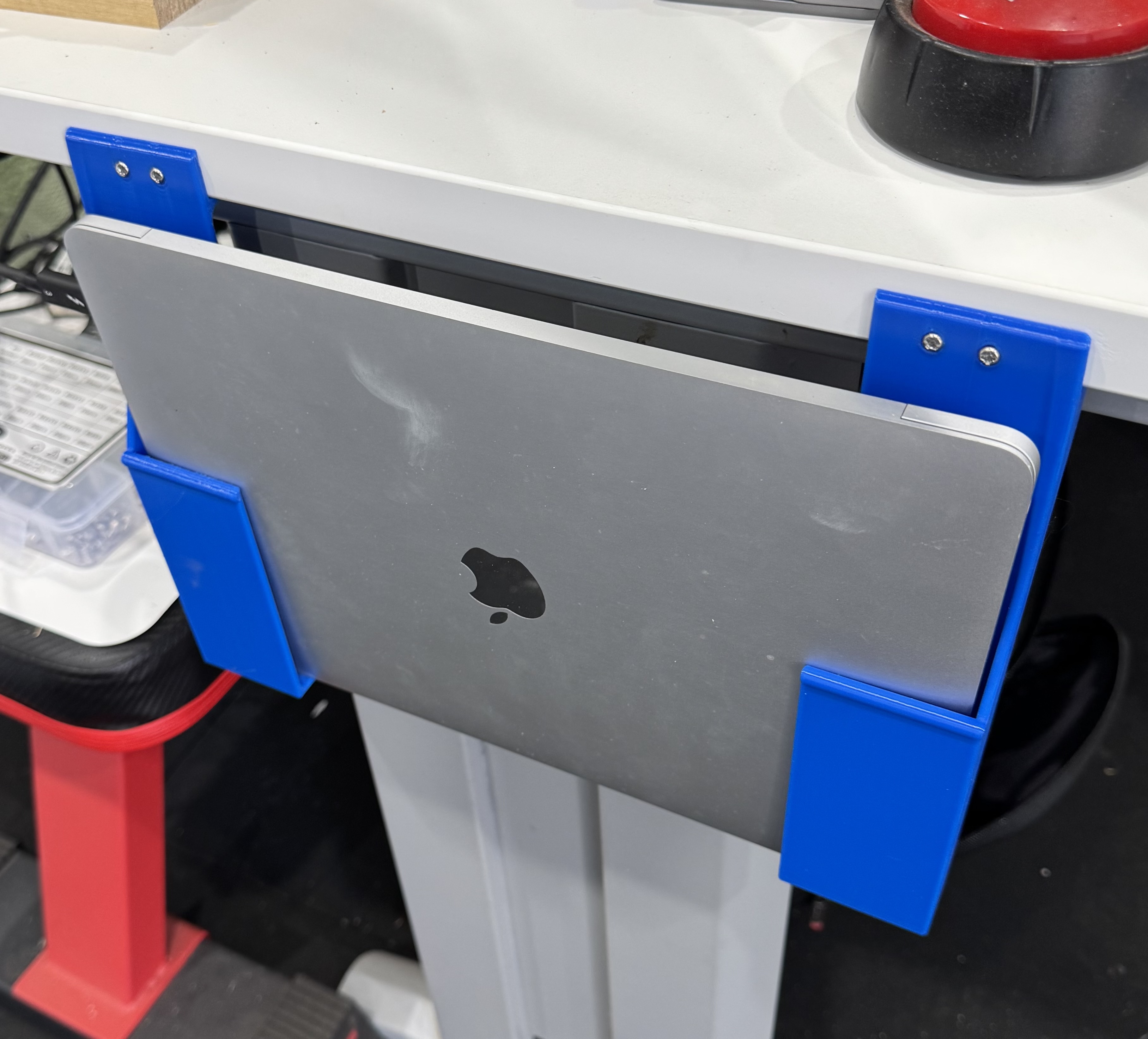 Desktop edge vertical laptop stand / holder