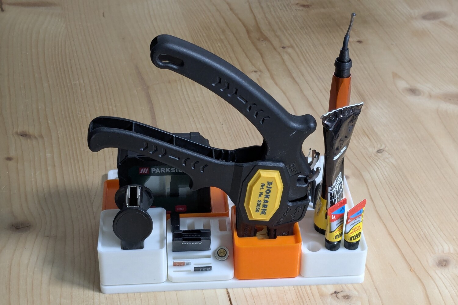 Minimal 1x1 Gridfinity Holder for Wire Stripper — miniatura 2