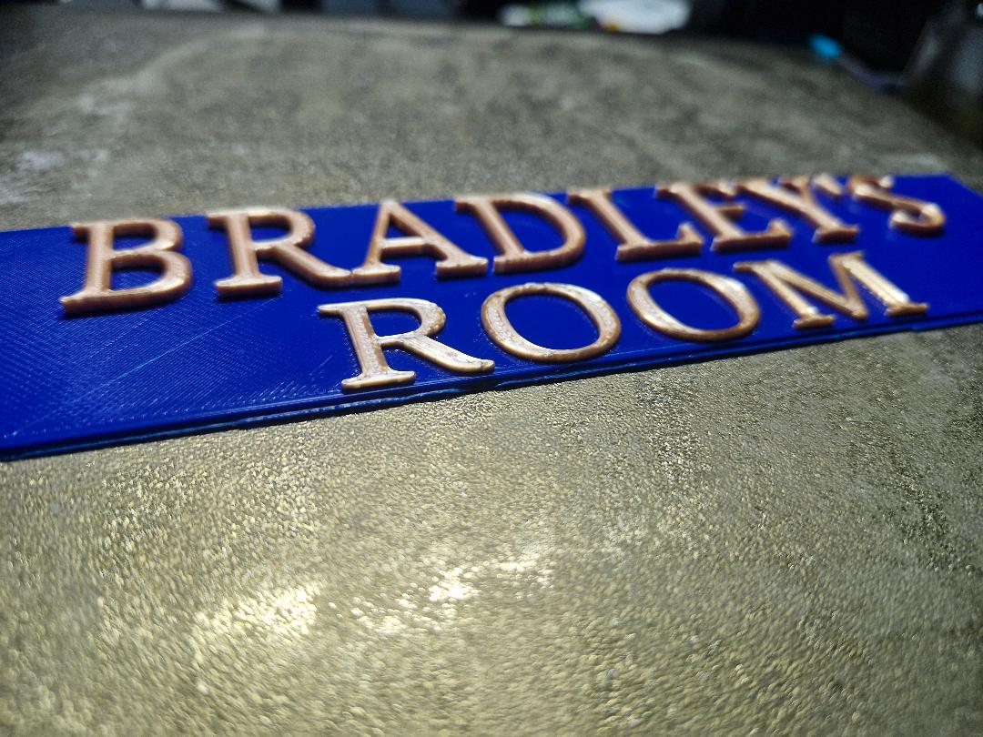 Bradley's Room nape plate