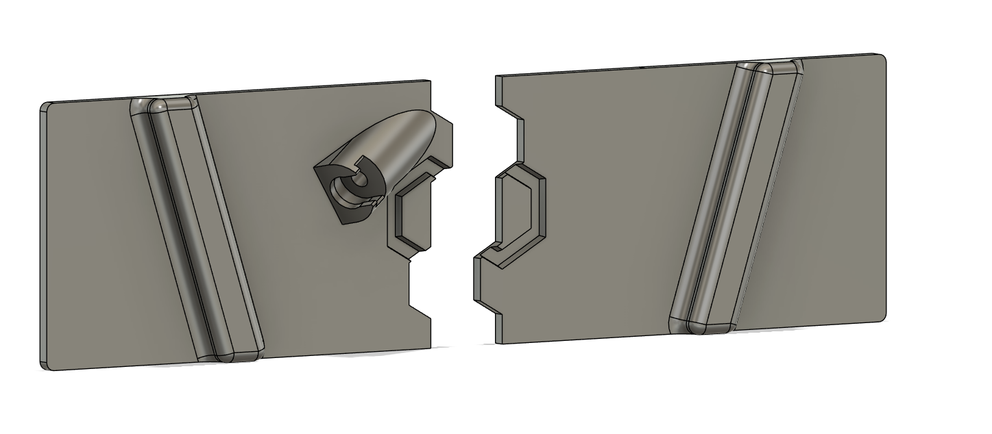 URBI splited for V0 print size with closed led strips wire channels with ecas fitting